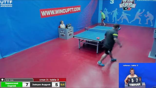 Завинский Сергей 3-1 Зайцев Андрей Турнир Восток 5  WINCUP 18.08.21 ПрямаяТрансляция Зал3