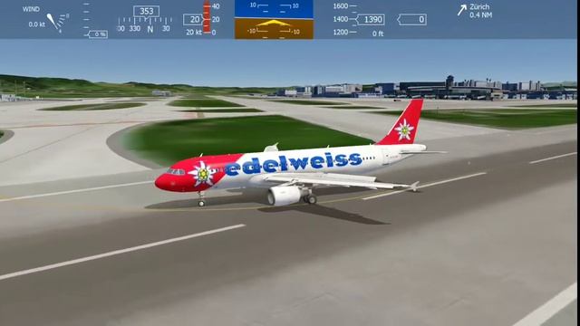 Жёсткая посадка самолёта AIRBUS A320-200 авиакомпании Edelweiss ?