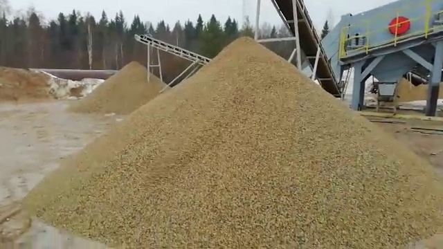 Дробление и сортировка  гравия