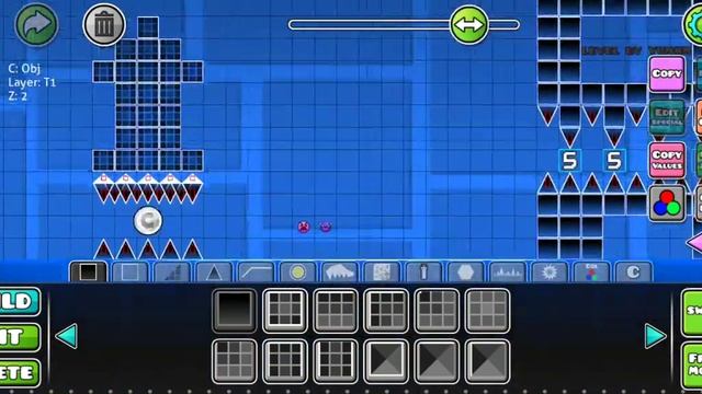 мои старые и новые уровни в Geometry Dash
