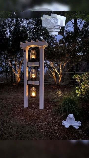 Декоративные светильники из дерева для сада 💡🏠