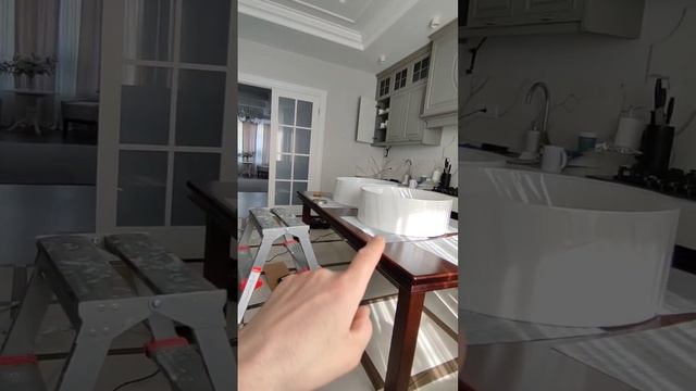 монтаж люстры