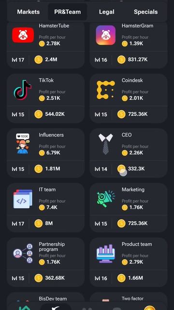 новые кома на хамстер/humster Kombat #хомяк #хамстеркомбо #humst