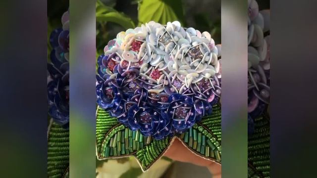 Брошь «Гортензия»