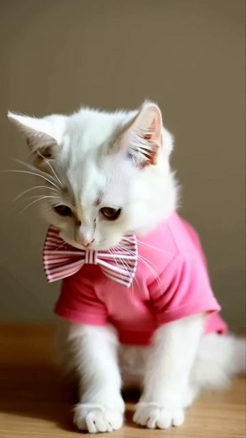 Маленький принц с бантиком #shorts #котикирулят #кошки #ко
