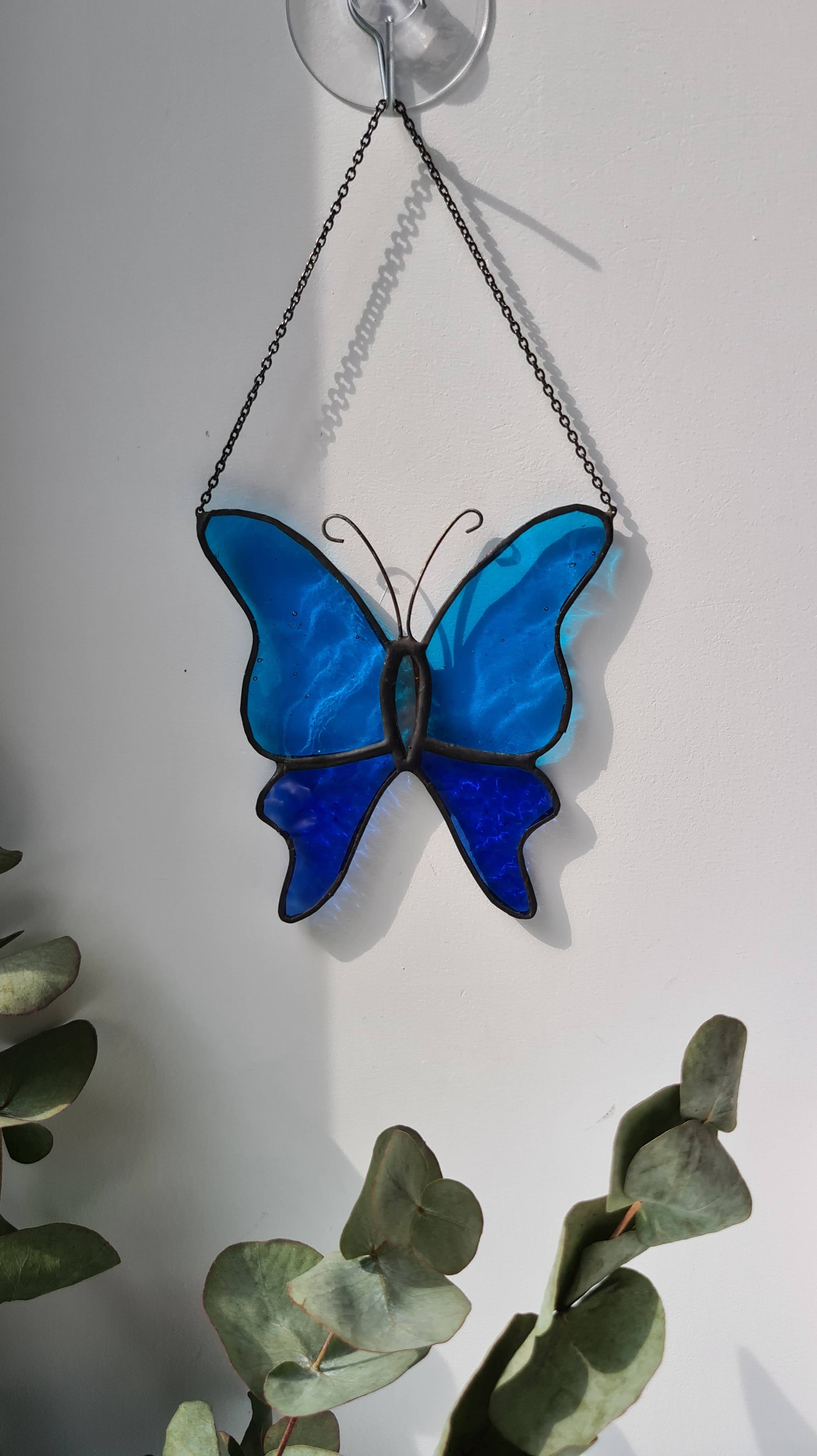 БАБОЧКА Витражная подвеска #stainedglass #витраж #артптица