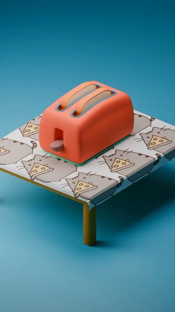 Кошачий тостер 3D #shorts #3d #animation #blender #3danimation #анимация #бл