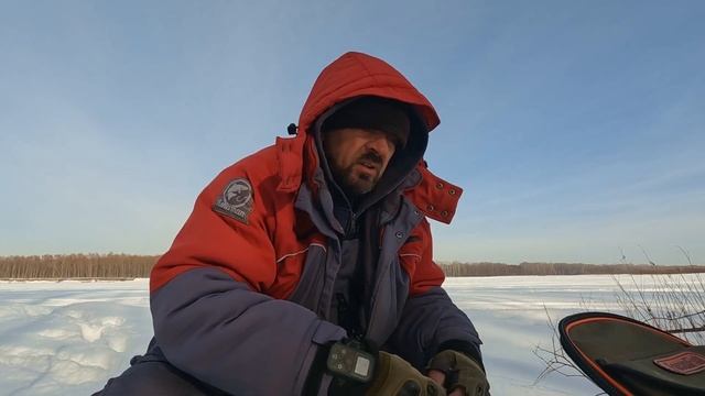 РЕДКИЙ ГОСТЬ !!! РЫБАЛКА НА ОБИ В ПРОТОКЕ 20 февраля 2025г.