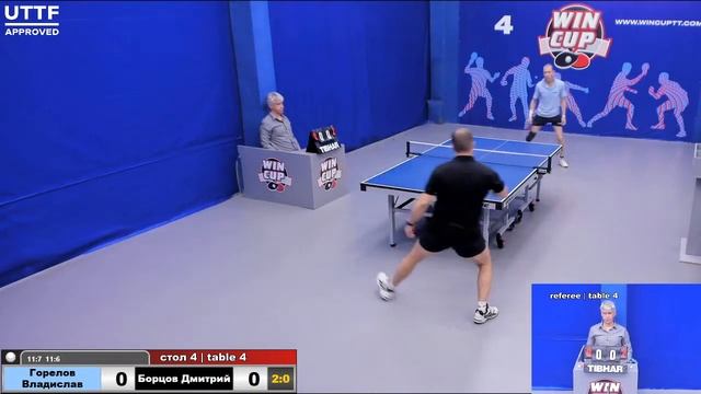 18:00 Горелов Владислав 3-1 Борцов Дмитрий  стол 4  Юг -3 09.12.