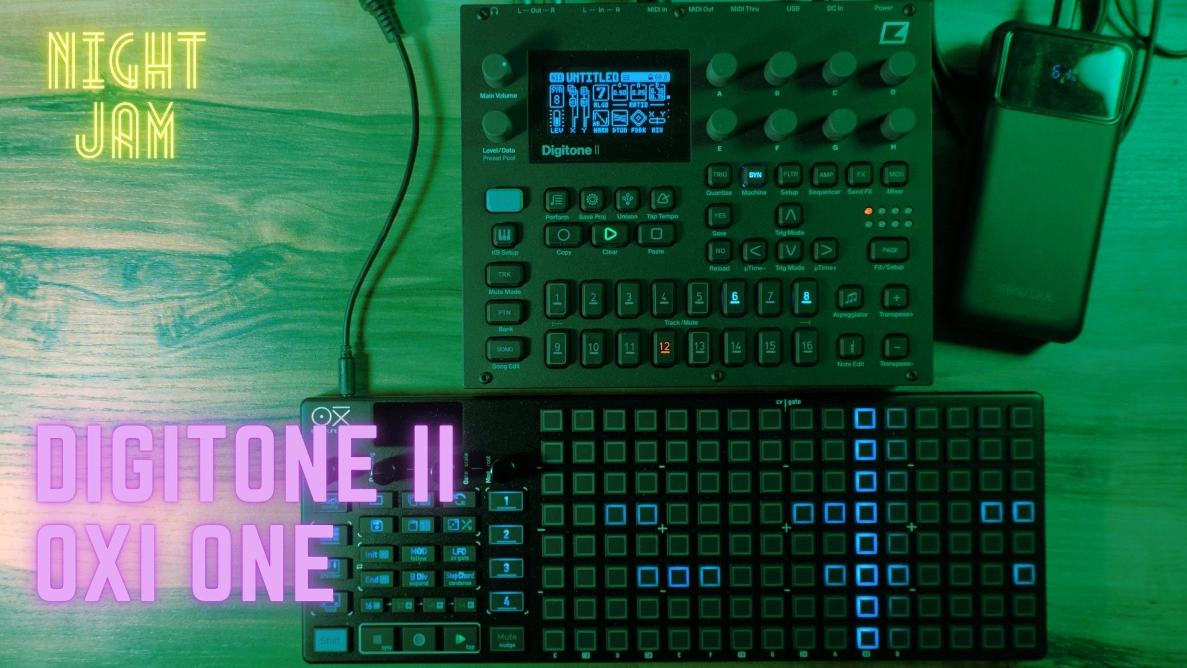 Грустный ночной джем с Digitone II + Oxi One