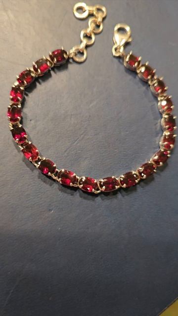 Браслет с гранатами. Серебро. 7000