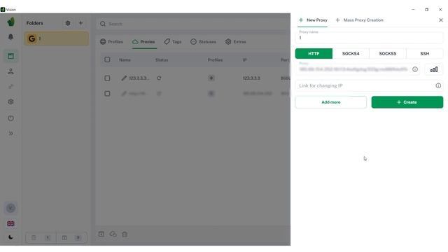 Настройка прокси в Vision антидетект-браузере