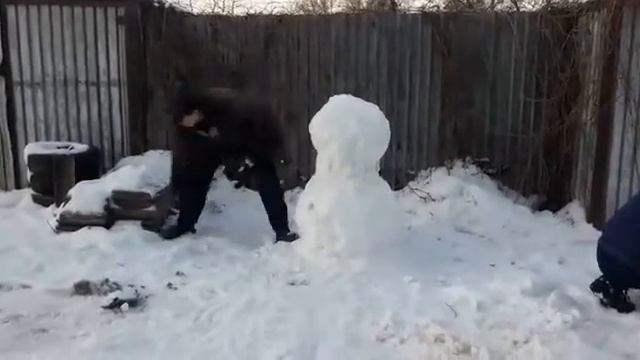 Лепим Снеговика. 2 12 2017 Г.