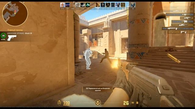 Первый раз снежок играет в Counter Strike 2