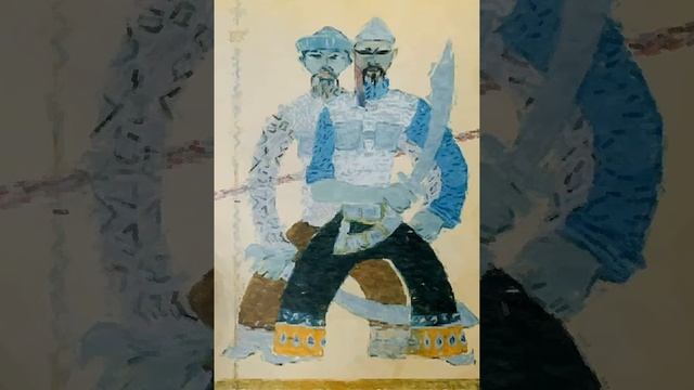 Эскиз костюмов воинов к опере Е. Брусиловского «Ер-Тар