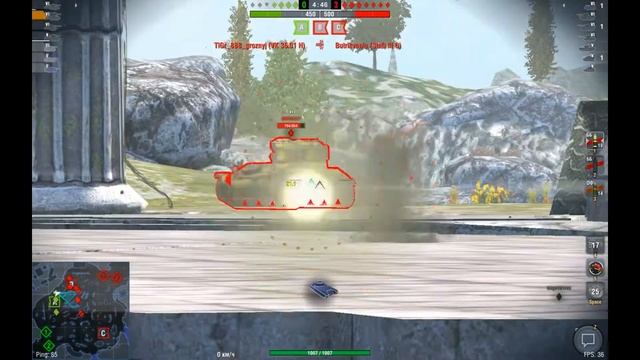 Снежок играет на {КВ-2 Опасный} в [World Of Tanks Blitz]