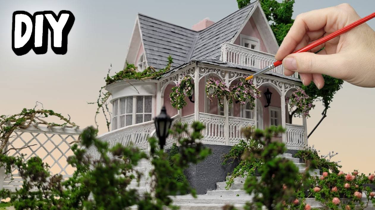 Чудеса из картона: создаем дом с цветами своими руками!