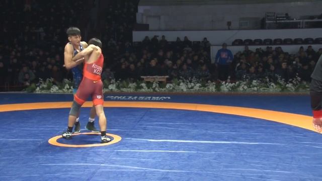 ГРЕКО-РИМСКАЯ БОРЬБА. Чемпионат Кыргызстана-2023. 55 кг 1\8 Сардарбек Конушбаев-Талгат Ахунов