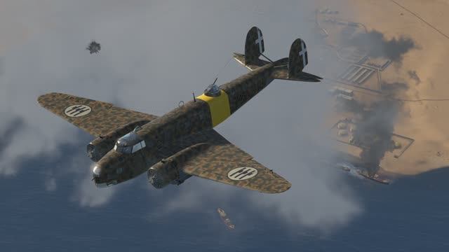 IL-2 Sturmovik Desert Wings, Fiat BR.20 Cicogna, бомбардировка Тобрука.