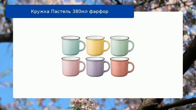 Кружка Пастель 380мл фарфор обзор
