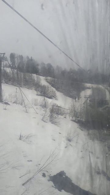 Спускаемся с Роза Пик,курорт Роза Хутор(станция перес?