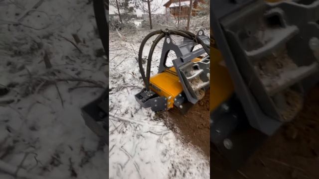 Удаление пней по фински #мульчер #фермер #ротоватор