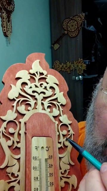 накладка для термометра #выпиливание #лобзик #столярк?