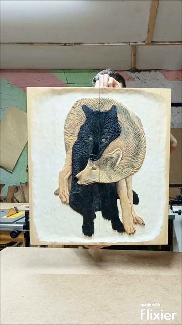 Нарды ВОЛЧЬЯ ЛЮБОВЬ нарды#резьба#+фрезер#ручнаяработа