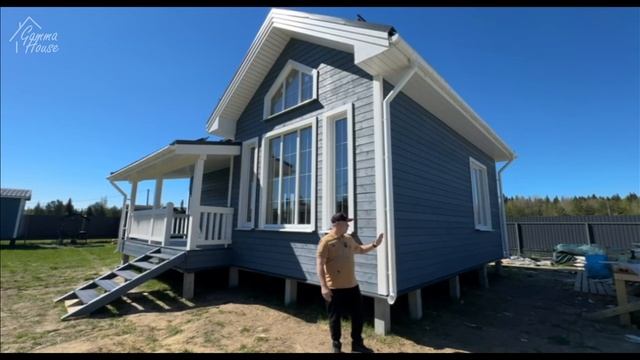 Обзор популярного одноэтажного каркасного дома со вторым светом/Каркасный дом 9х7/строительство дач