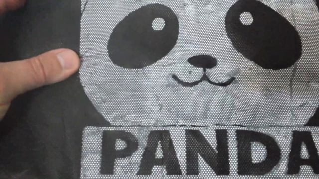 Шелкография на футболке.Панда