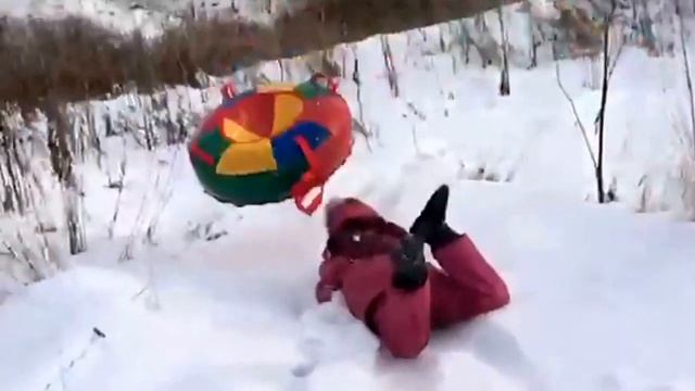 Форсаж горки!!! Поела снежка!!!