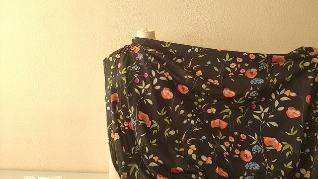 Хлопок поплин на черном цветы яркие цветами