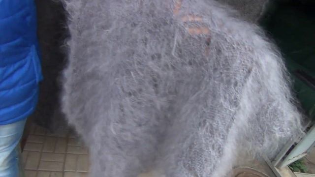 Ажурные косынки ручной работы из тëмного пуха. Узоры р