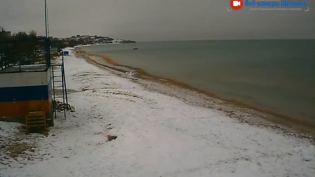 Пляж в Щёлкино, 07.01.2016 - time-lapse с камеры 1