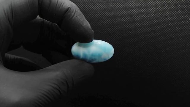 Ларимар кабошон овал 31х18 мм 39,2 карат