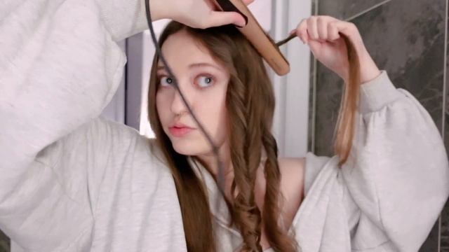 Небрежные локоны на утюжок за 10 минут ~ объемная уклад?