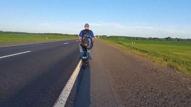 покатушка на двух электросамокатах,kugoo M5 Pro,катаем по н