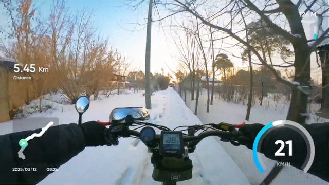 12.03.2025 утренняя покатушка на фэтбайке под красивую мел