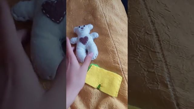 мишка из фетра