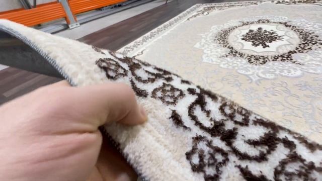 Турецкий ковер PLATINIUM Q010A BROWN CREAM SHRINK, прямой
