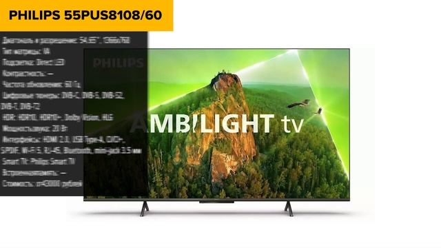 ТОП—7. Лучшие телевизоры до 50000 рублей. Ноябрь 2024 года.