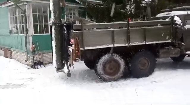 Поднятие мачты зил 131 вышка