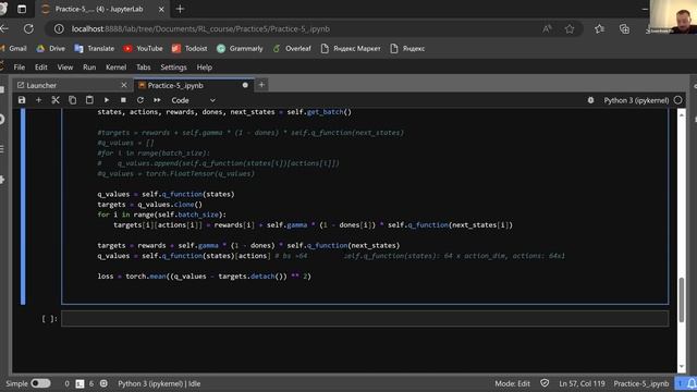 DRL Course 2023 | Практическое занятие 5. Deep Q-Networks (DQN)