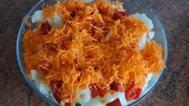 САМЫЙ ВКУСНЫЙ САЛАТ из ЦВЕТНОЙ КАПУСТЫ с ОВОЩАМИ