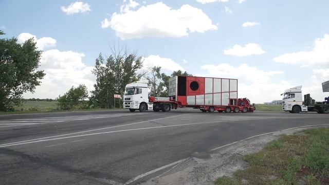 Перевозка зерносушилок на полуприцепах Тверьстройма?