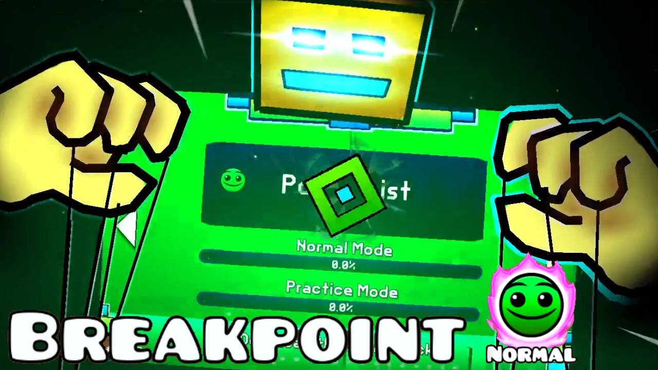 Geometry Dash. Прохожу уровень под названием Breakpoint