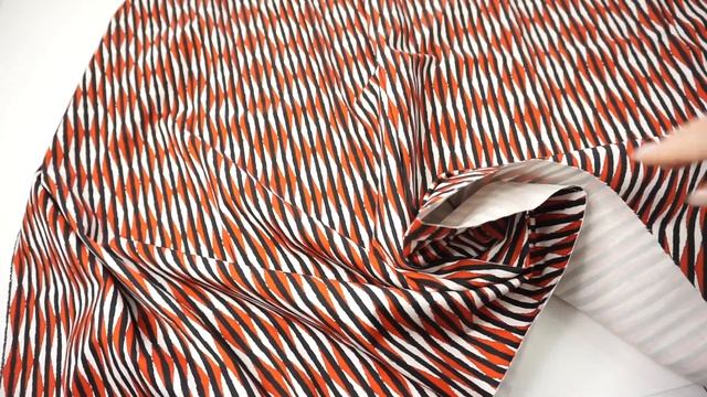 Хлопок стрейч красно-черный узор Артикул: MON1125