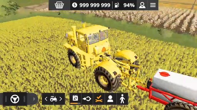 первое видео. Опрыскиваю удобрением пшеницу на к700