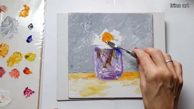 ПИШУ КАРТИНУ ЦВЕТЫ В СИРЕНЕВОЙ ВАЗЕ. I Am Painting A Picture Of Flowe