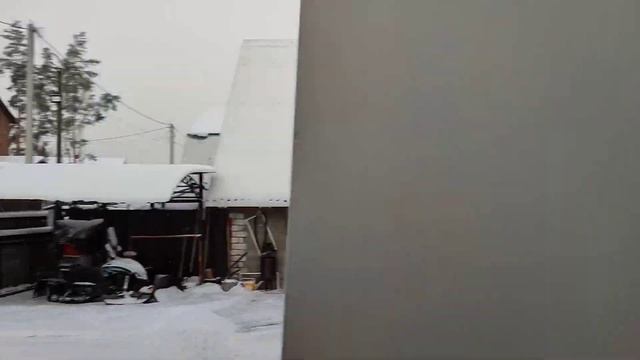 Уборка снега снегоходом